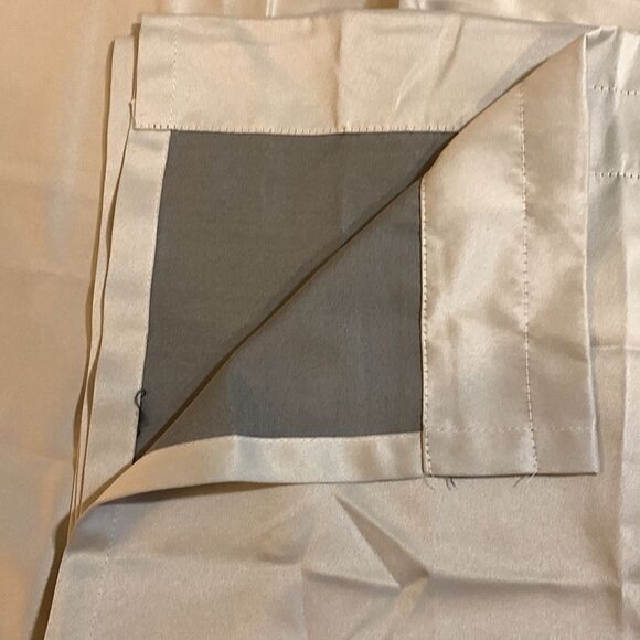 One pair of room darkening tan colors 30" x 63 Curtains. - Picture 3 of 4